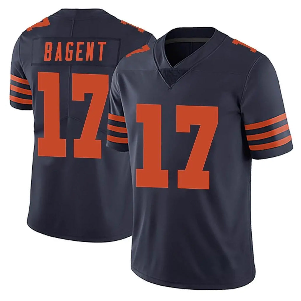 C.Bears #17 Tyson Bagent Player Navy Blue Alternate Vapor Untouchable Limited Jdoa Stitched Jerseys