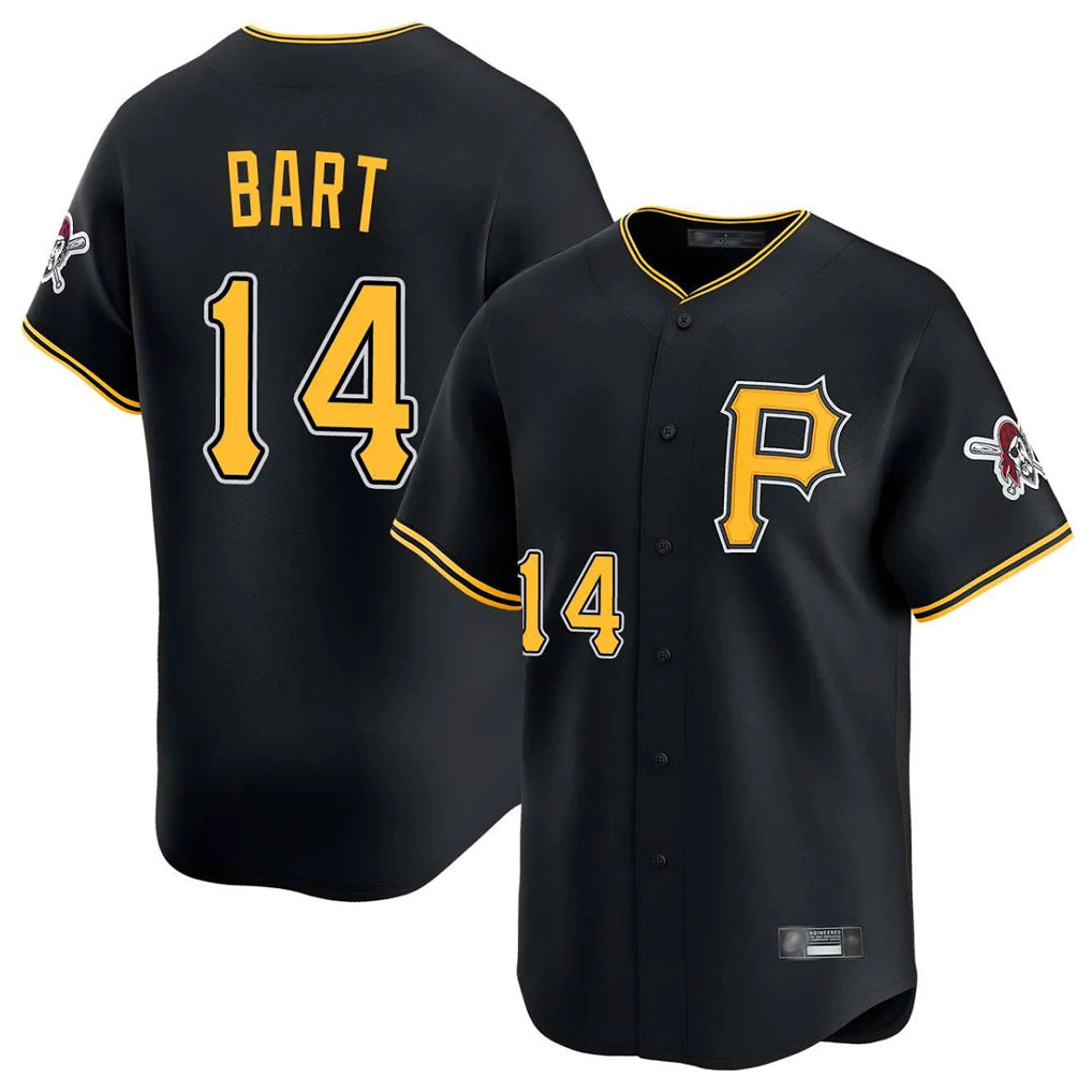 P.Pirates #14 Joey Bart Player Black Alternate Limited Game Jdoa Stitched Jerseys