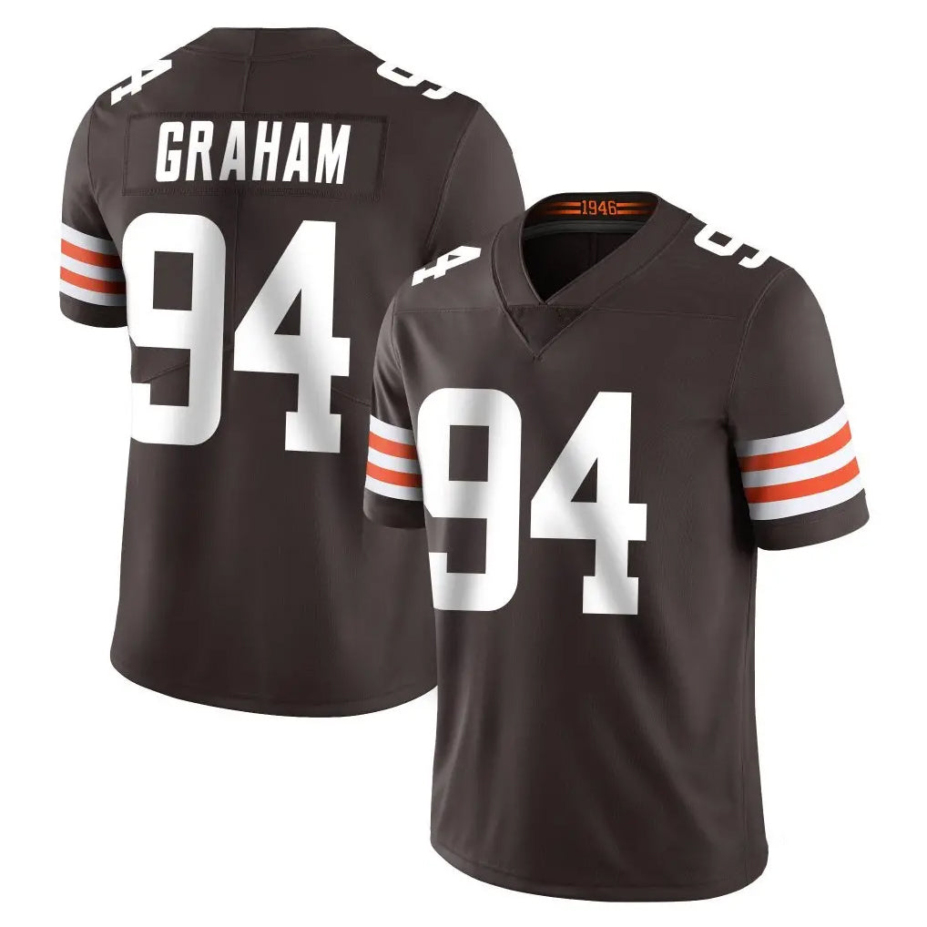 C.Browns #94 Mason Graham Player Brown Color Vapor Untouchable Limited Home Game Jdoa Stitched Jerseys