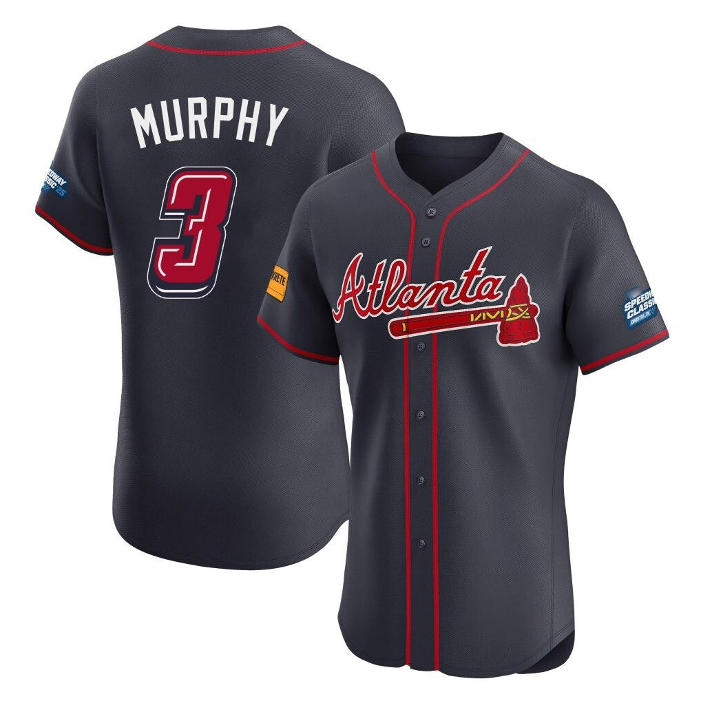 A.Braves #3 Dale Murphy Player Navy 2025 Speedway Classic Limited Elite Home Game Jdoa Stitched Jerseys