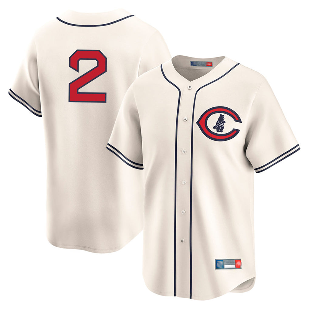 C.Cubs #2 Nico Hoerner Player Cream Field of Dreams Limited Home Game Jdoa Stitched Jerseys