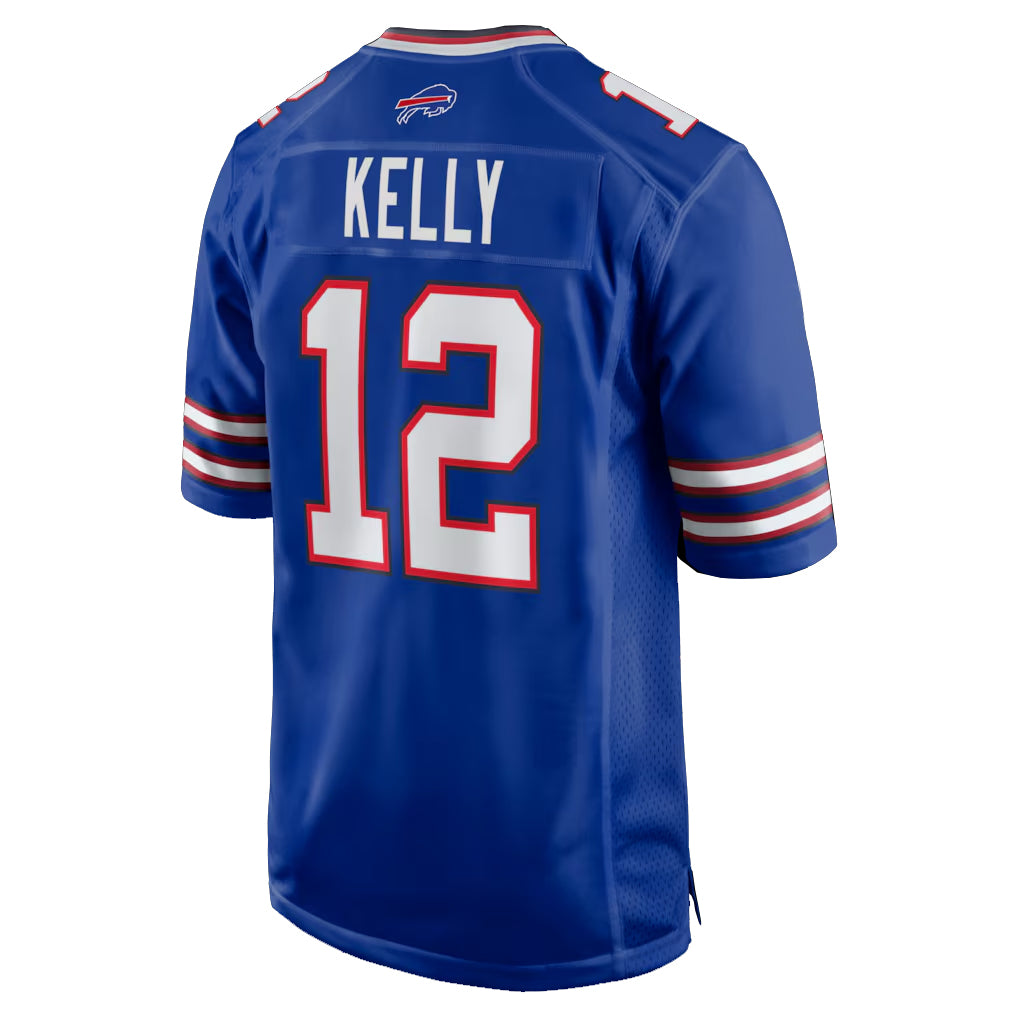 B.Bills #12 Jim Kelly Player Royal Home Game Jdoa Stitched Jerseys