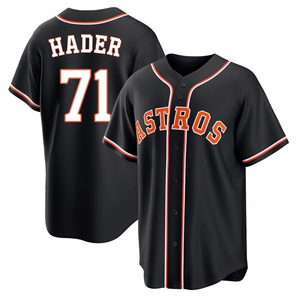 H.Astros #71 Josh Hader Player Black Fashion Out Home Game Jdoa Stitched Jerseys