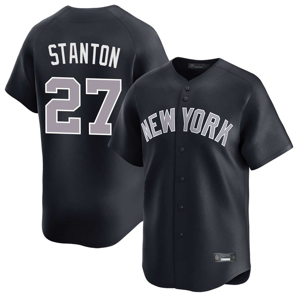 NY.Yankees #27 Giancarlo Stanton Player Navy Limited Game Jdoa Stitched Jerseys