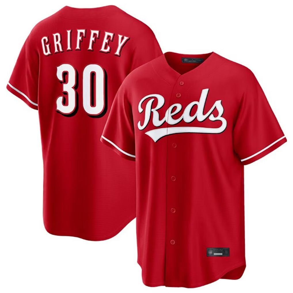 C.Reds #30 Ken Griffey Player Red Home Game Jdoa Stitched Jerseys