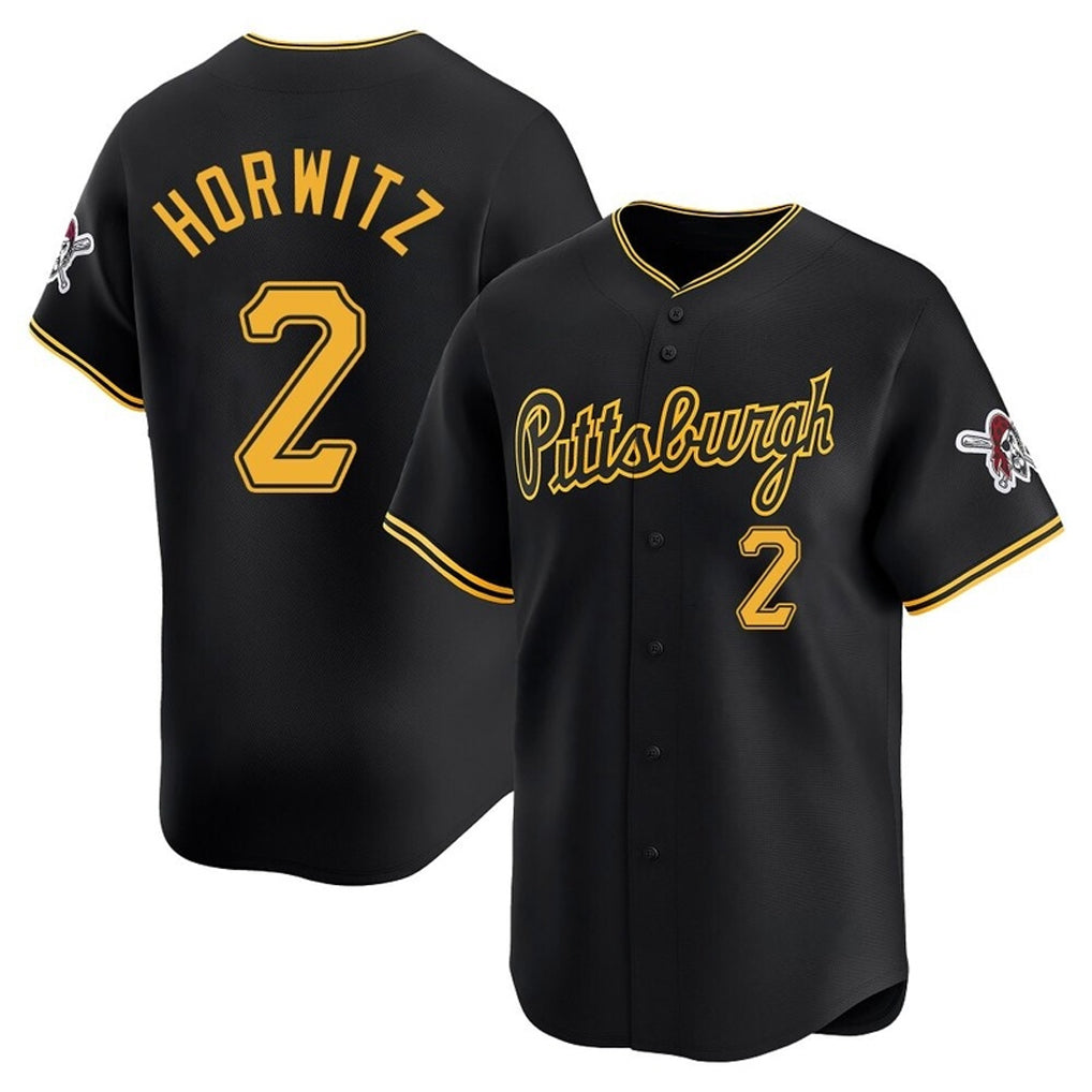 P.Pirates #2 Spencer Horwitz Player Black Alt Home Limited Jdoa Stitched Jerseys