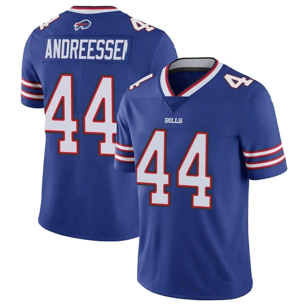 B.Bills #44 Joe Andreessen Player Royal Vapor Untouchable Limited Jdoa Stitched Jerseys