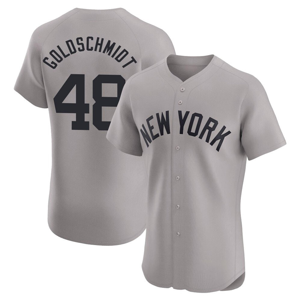 NY.Yankees #48 Paul Goldschmidt Player Gray Limited Elite Home Jdoa Stitched Jerseys