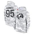 LA.Rams #95 Myles Garrett Player Arctic Camo Salute to Service Hoodies Limited Game Jdoa Stitched Jerseys