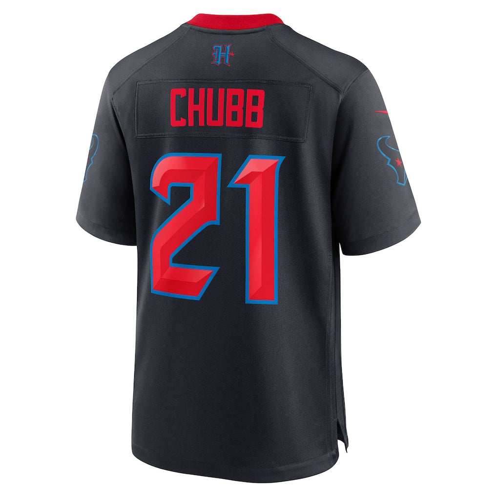 Jdoa H.Texans #21 Nick Chubb Navy Alternate 2 Game Jersey