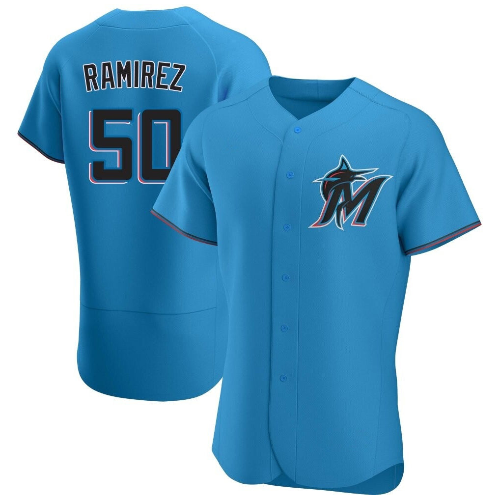 M.Marlins #50 Agustin Ramirez Player Blue Home Limited Elite Jdoa Stitched Jerseys