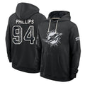 M.Dolphins #94 Jordan Phillips Player 2026 Black Logo Pullover Hoodies Limited Game Jdoa Stitched Jerseys