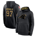 C.Panthers #97 Bobby Brown III Player Black Salute to Service Pullover Hoodies Limited Game Jdoa Stitched Jerseys