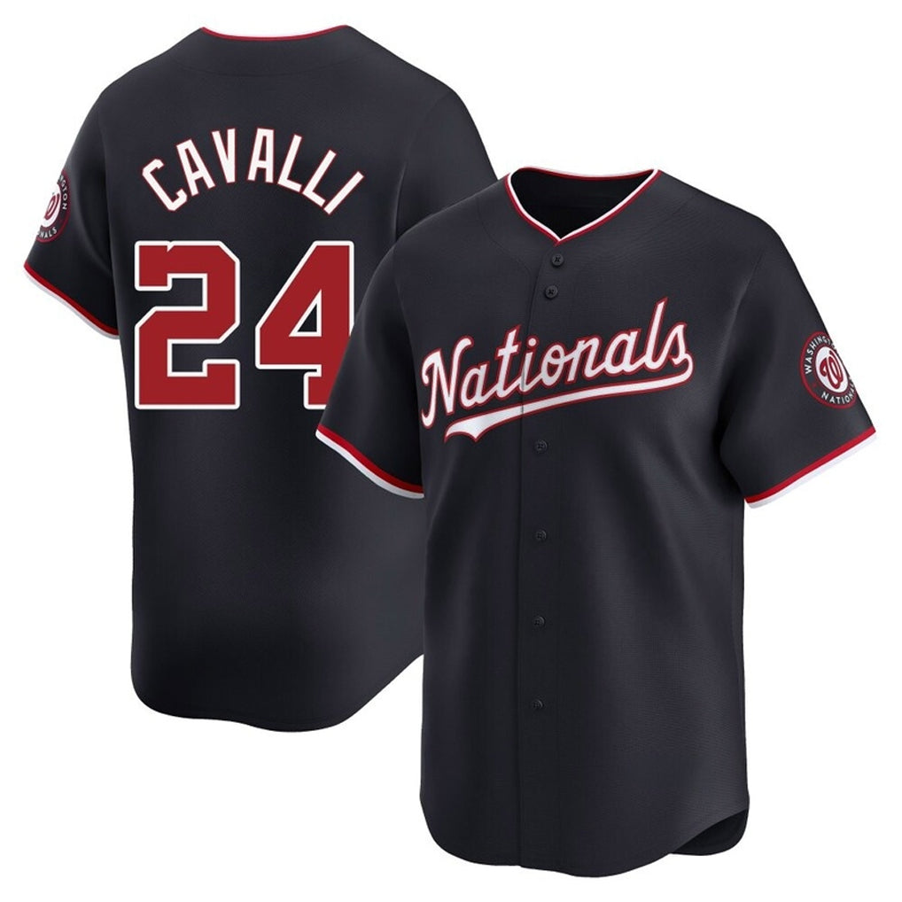 W.Nationals #24 Cade Cavalli Player Navy Alternate Limited Replica Jdoa Stitched Jerseys