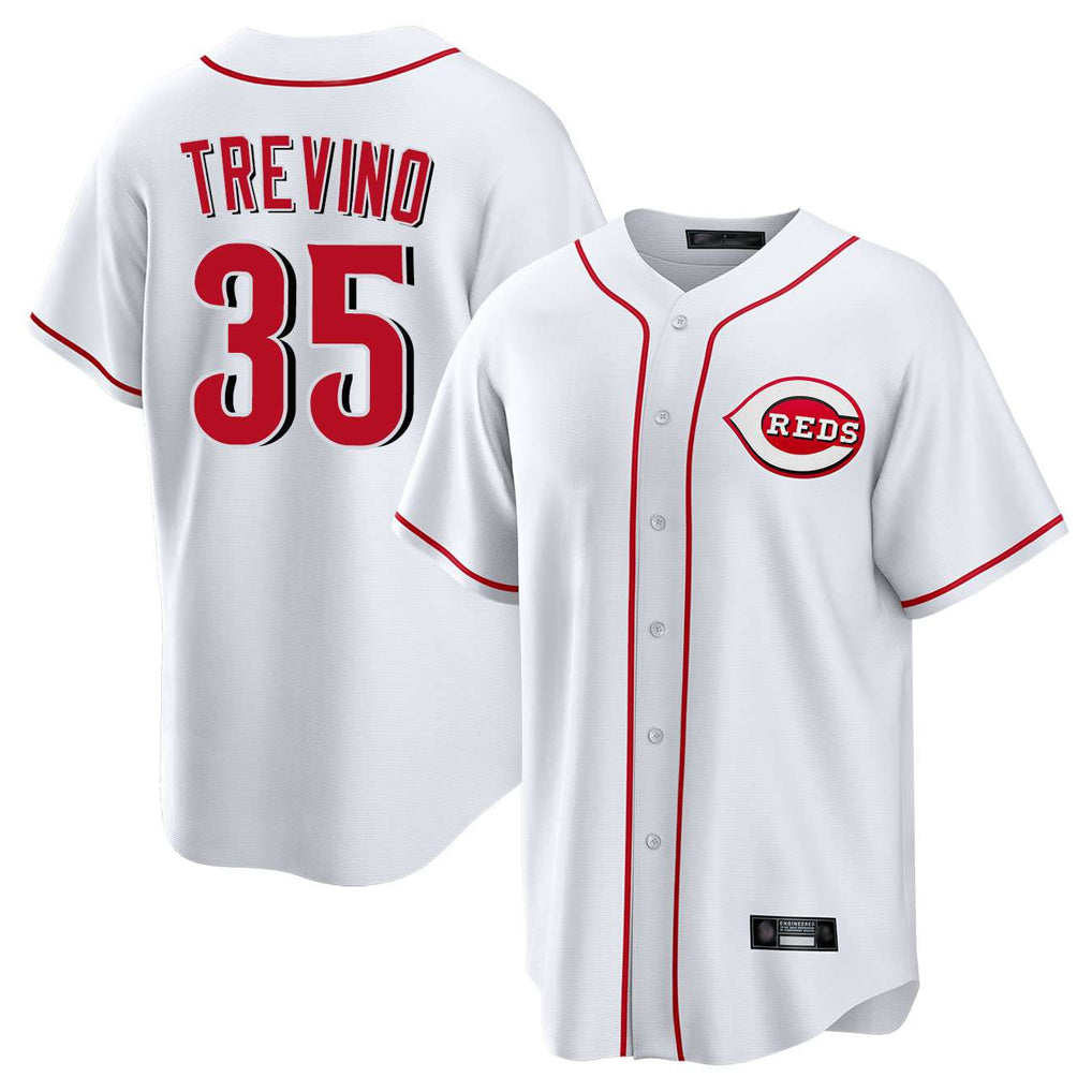 C.Reds #35 Jose Trevino Player White Game Home Jdoa Stitched Jerseys
