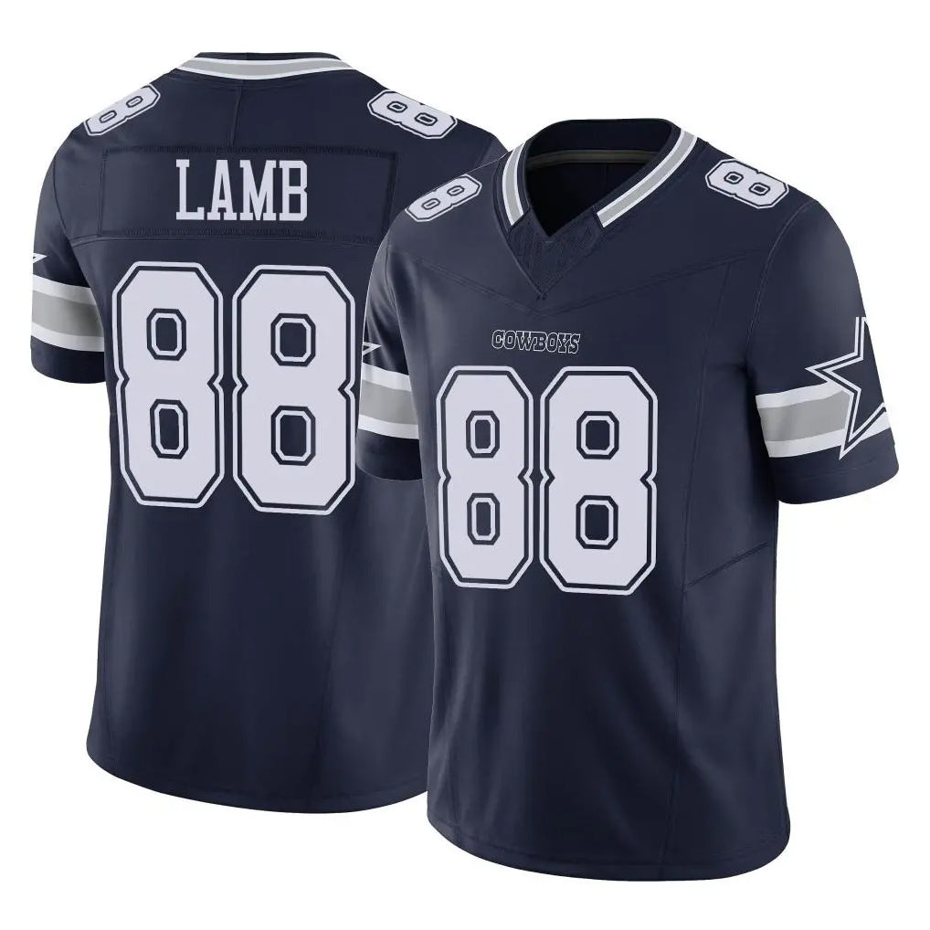 D.Cowboys #88 CeeDee Lamb Player Navy Limited Vapor F.U.S.E. Home Game Jdoa Stitched Jerseys