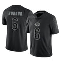 C.Bears #6 Kyler Gordon Player Black REFLECTIVE Limited Game Jdoa Stitched Jerseys
