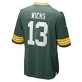 Jdoa GB.Packers #13 Dontayvion Wicks Green Game Jersey