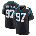 C.Panthers #97 Bobby Brown III Player Black Limited Home Game Jdoa Stitched Jerseys