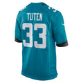 Jdoa J.Jaguars #33 Bhayshul Tuten Teal Team Game Jersey