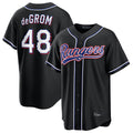 T.Rangers #48 Jacob deGrom Player Black 2026 Out Fashion Replica Jdoa Stitched Jerseys