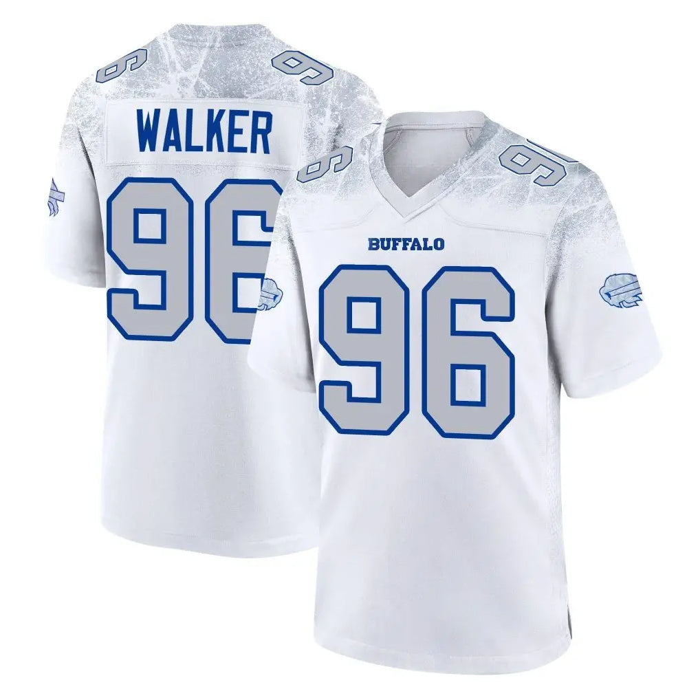 B.Bills #96 Deone Walker Player White Rivalries Collection Game Jdoa Stitched Jerseys