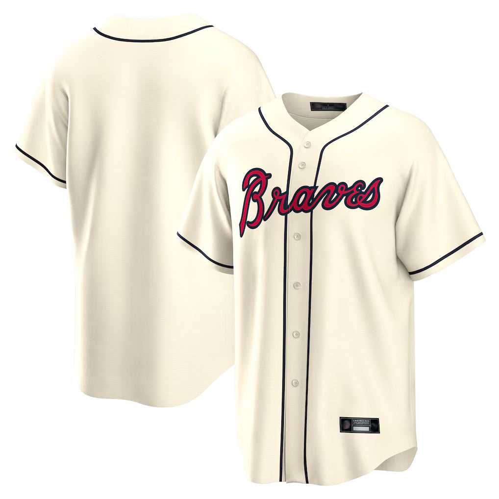 A.Braves ## Braves Blank Player Cream Home Game Jdoa Stitched Jerseys
