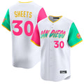 S.Diego Padres #30 Gavin Sheets Player White City Connect Home Limited Jdoa Stitched Jerseys