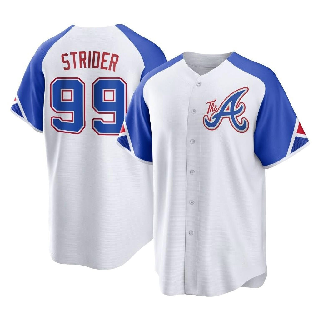 A.Braves #99 Spencer Strider Player White City Connect Home Game Jdoa Stitched Jerseys