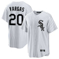 C.White Sox #20 Miguel Vargas Player White Stripe Home Game Jdoa Stitched Jerseys