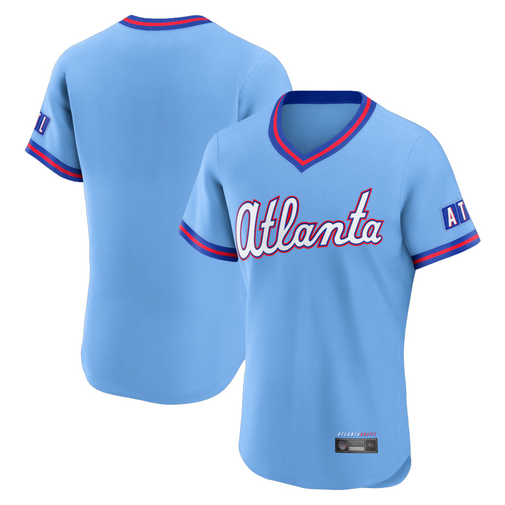 A.Braves ## Braves Blank Player Powder Blue 2026 City Connect T-shirt Limited Elite Home Game Jdoa Stitched Jerseys