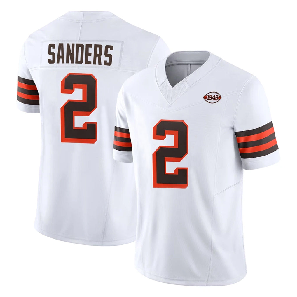 C.Browns #2 Shedeur Sanders Player White Limited Vapor F.U.S.E. Alternate Game Jdoa Stitched Jerseys