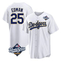 LA.Dodgers #25 Tommy Edman Player Gold White World Series 2026 Collection Stadium Game Jdoa Stitched Jerseys
