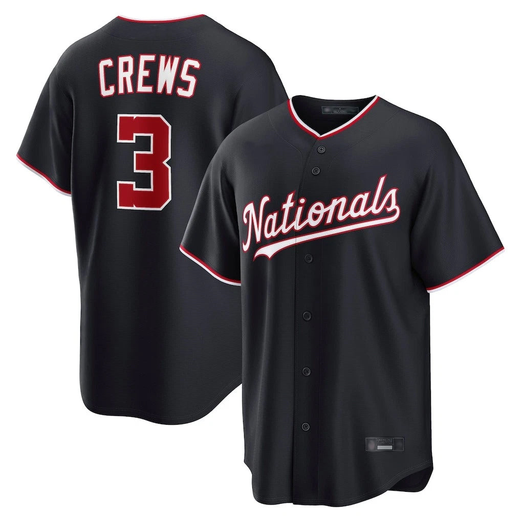 W.Nationals #3 Dylan Crews Player Navy Game Jdoa Jdoa Stitched Jerseys