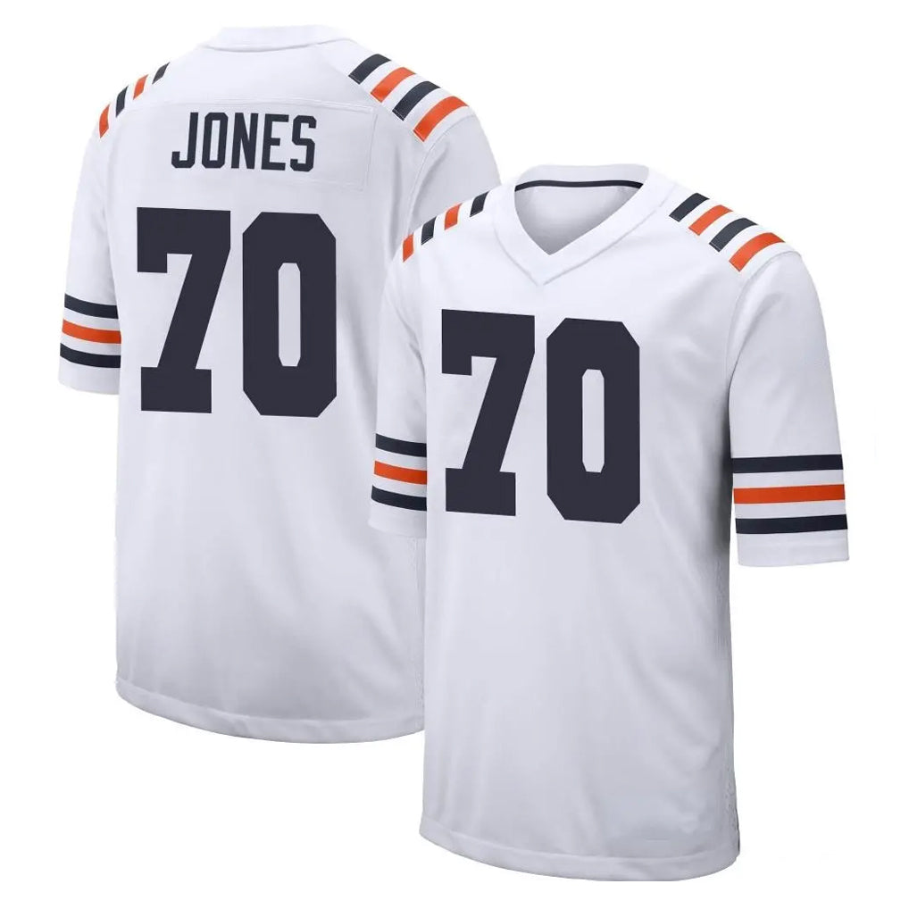 C.Bears #70 Braxton Jones Player White Classic Home Game Jdoa Stitched Jerseys
