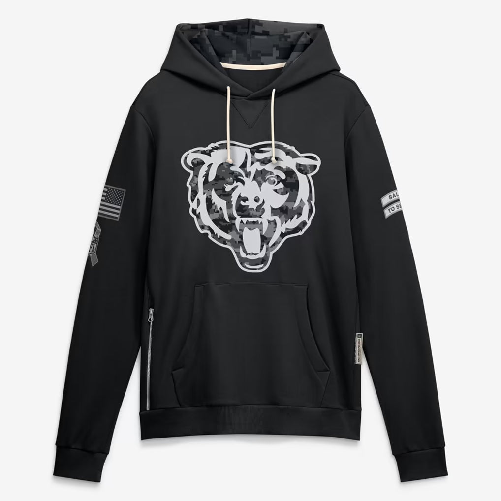 C.Bears 2026 Black Logo Pullover Hoodies Limited Game Jdoa Stitched Jerseys