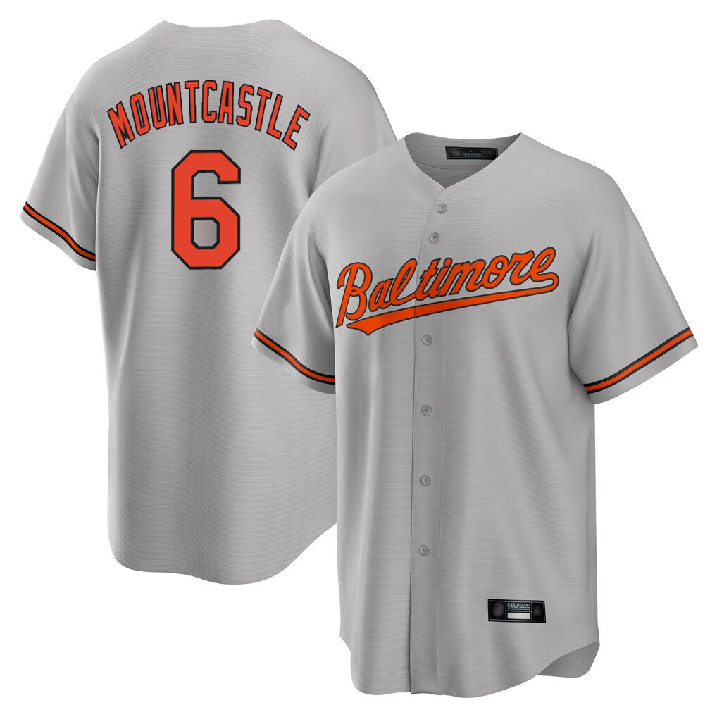 B.Orioles #6 Ryan Mountcastle Player Gray Home Game Jdoa Stitched Jerseys