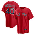 B.Red Sox #40 Willson Contreras Player Red Home Game Jdoa Stitched Jerseys