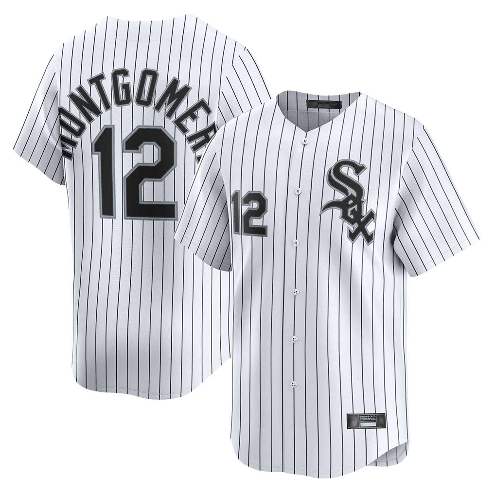 C.White Sox #12 Colson Montgomery Player White Stripe Limited Home Jdoa Stitched Jerseys