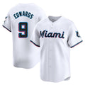 M.Marlins #9 Xavier Edwards Player White  Home Limited Jdoa Stitched Jerseys