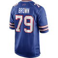 Jdoa B.Bills #79 Ruben Brown Royal Game Retired Player Jersey