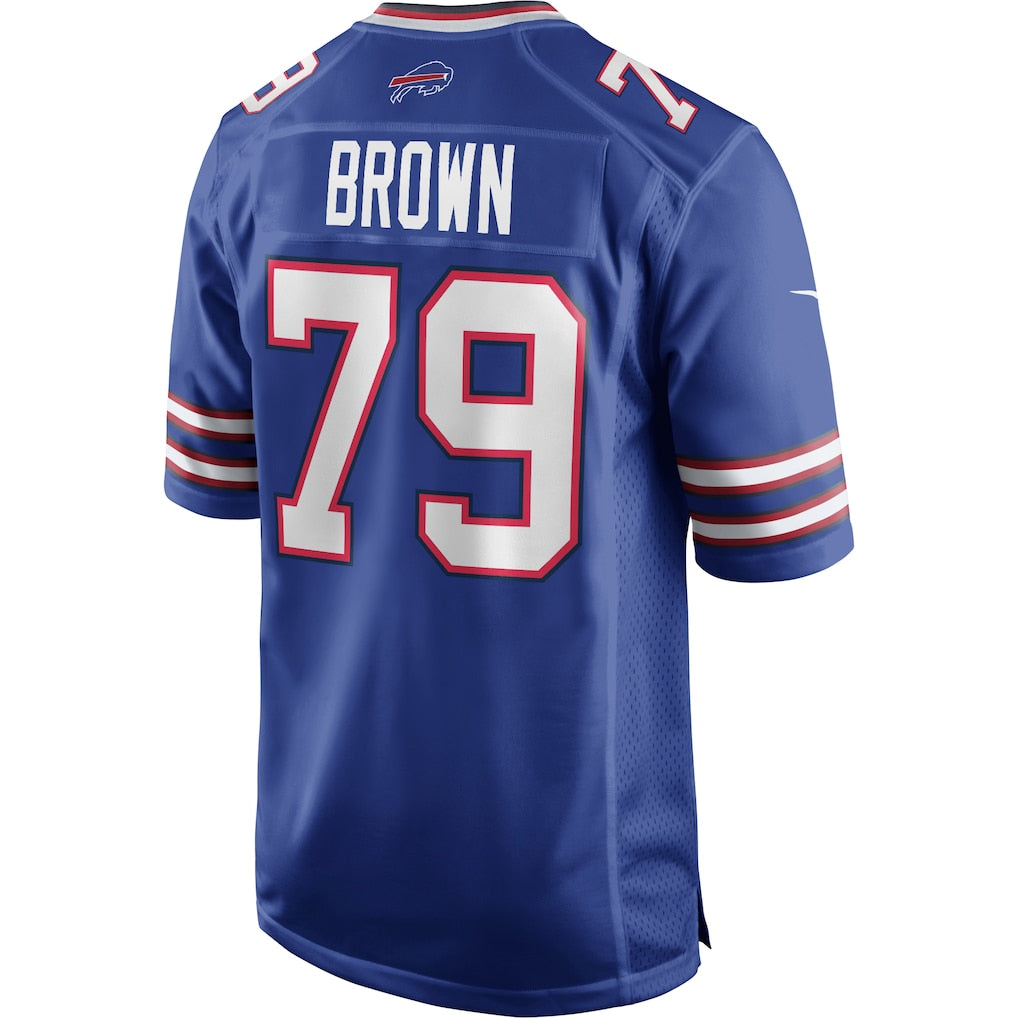 Jdoa B.Bills #79 Ruben Brown Royal Game Retired Player Jersey