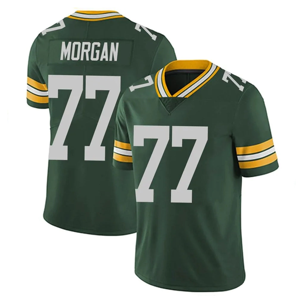 GB.Packers #77 Jordan Morgan Player Green Vapor Untouchable Limited Home Game Jdoa Stitched Jerseys