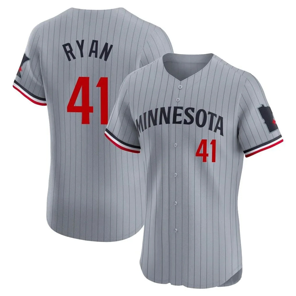 M.Twins #41 Joe Ryan Player Gray Home Limited Elite Jdoa Stitched Jerseys