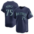 S.Mariners #75 Andres Munoz Player Navy Home Limited Jdoa Stitched Jerseys