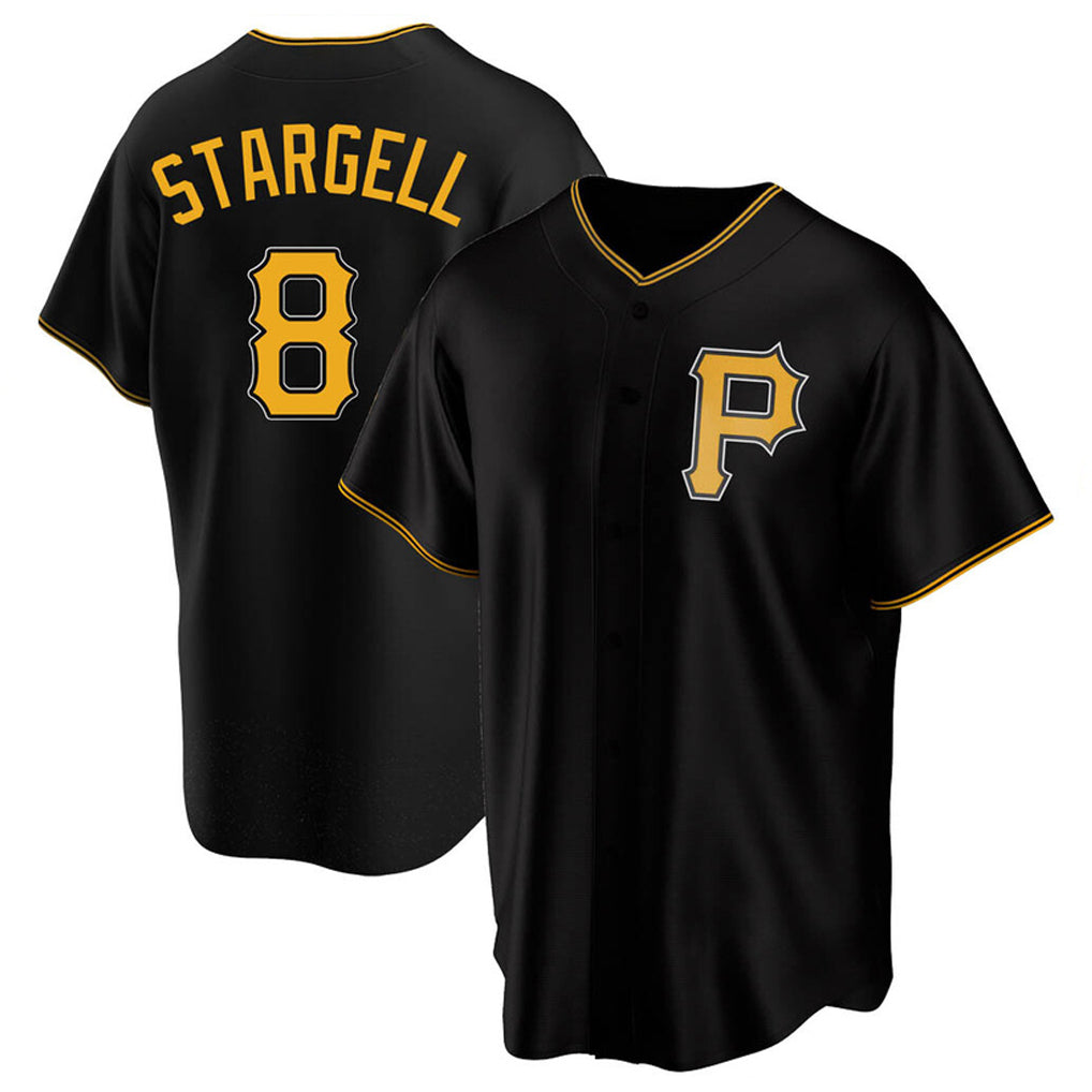 P.Pirates #8 Willie Stargell Player Black Alternate 2025 Home Game Jdoa Stitched Jerseys