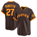 S.Diego Padres #27 Nick Pivetta Player Brown Home Cooperstown Collection Replica Game Jdoa Stitched Jerseys