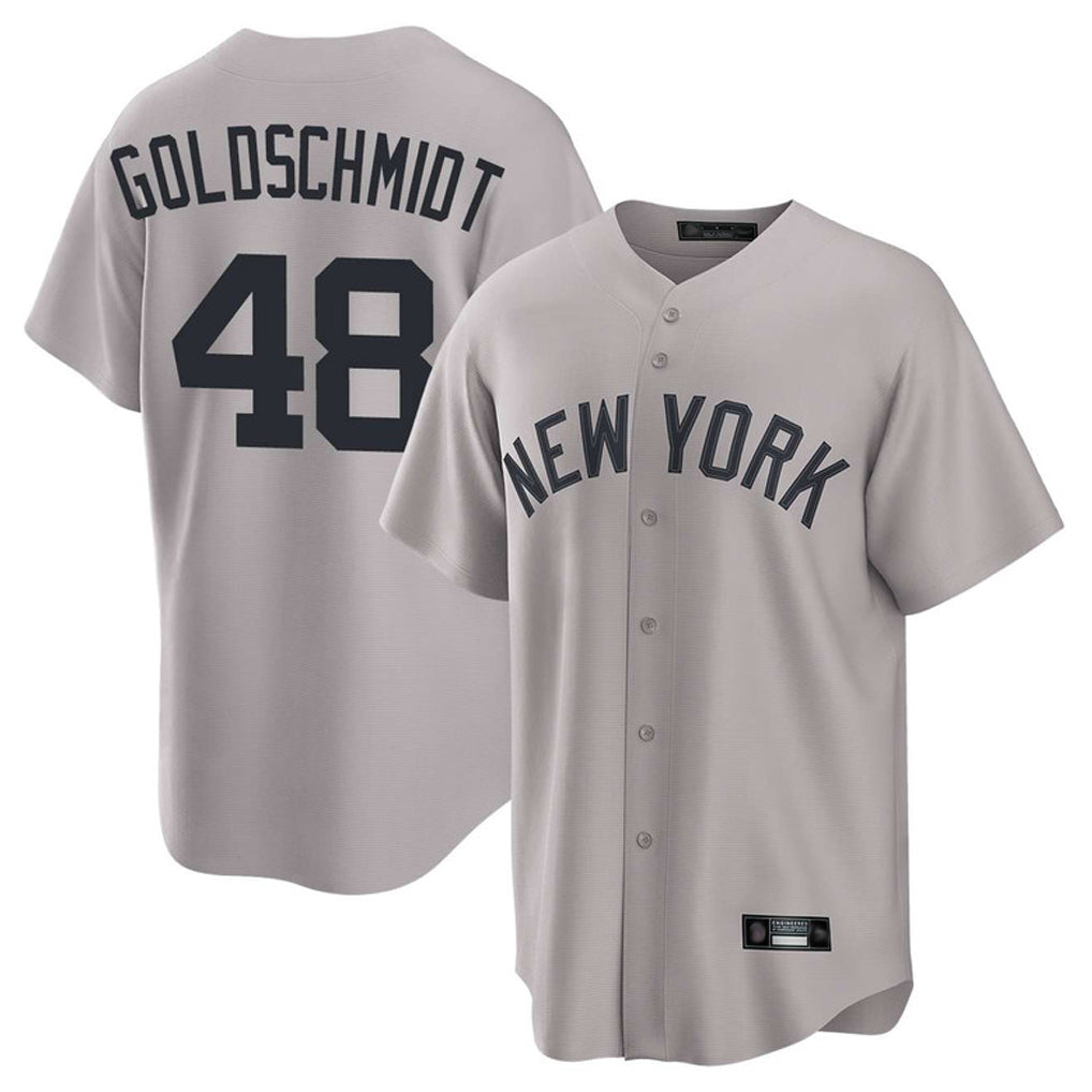 NY.Yankees #48 Paul Goldschmidt Player Gray Game Home Jdoa Stitched Jerseys