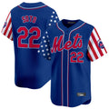 NY.Mets #22 Juan Soto Player Royal 2025 Independence Day Vapor Premier Limited  Jdoa Stitched Jerseys