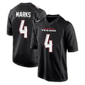H.Texans #4 Woody Marks Player Carbon Black Fashion Home Game Jdoa Stitched Jerseys